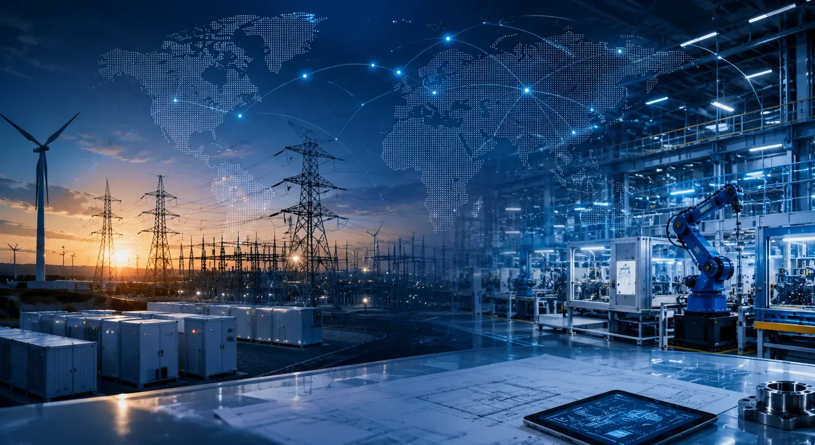 Industrial technology environment combining energy infrastructure, advanced manufacturing, industrial automation and engineering.